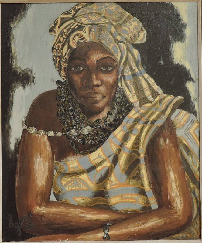 Guildhall Art Gallery - Guinean Girl - Uzo Egonu Guildhall Art Gallery - Guinean Girl - Uzo Egonu