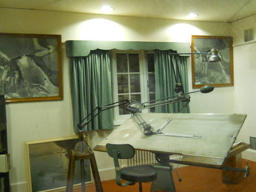 RAF Museum - Reconstruction of Barnes Wallis Office in Bomber Hall RAF Museum - Reconstruction of Barnes Wallis Office in Bomber Hall