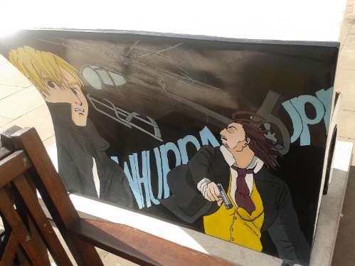 Books About Town - Alex Rider bench Books About Town - Alex Rider bench