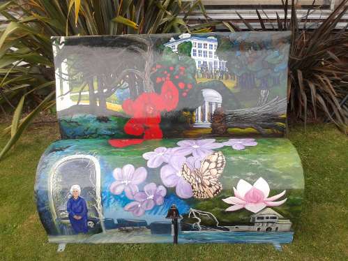 Agatha Christie Festival - Book Bench Torre Abbey Torquay Agatha Christie Festival - Book Bench Torre Abbey Torquay